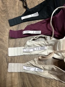 Lot of 4 Victoria's Secret Bras Adjustable Straps Solid Colors Size 34D
