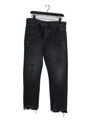 R13 Damen Jeans W 33 in schwarz 100% Baumwolle Straight