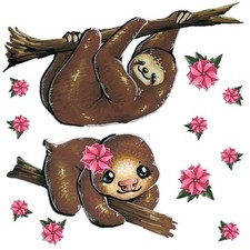 Removable Wall Decal Sloth Theme Stickers for Baby Nursery, Playroom, Schools
