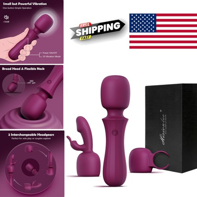 #ad Dual Attachment Wand Vibrator for Enhanced Pleasure and Sensual Experiences $18.04