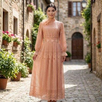 layered abaya dress Double-Layer Long Muslim Women Kaftan Modest Embroidery Gown Elegant quick and easy
