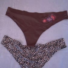 Victoria's Secret Thong Panties Vintage Large 2 Pair