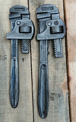 Vintage Record Rohrzangen.  Nr 12 & 10.  Schwerlast. Made In England ×2.