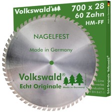 Volkswald &reg; HM-S&auml;geblatt FF  nagelfest  700 x 28 mm Z= 60 Bauholz-Kreiss&auml;geblatt