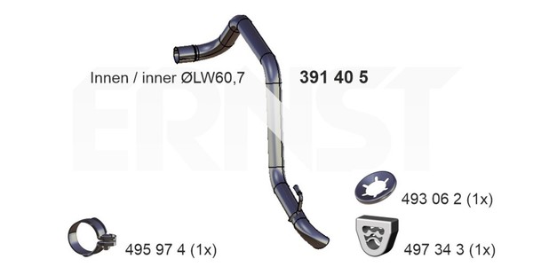 Abgasrohr Ernst 391405 FüR Mercedes Sprinter B903 B901 B902 B904 208 Cdi 901 611-image