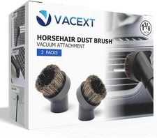 For Miele 2Pack Round Horsehair Dust Brush Vacuum Attachments Accessories 1-3/8'