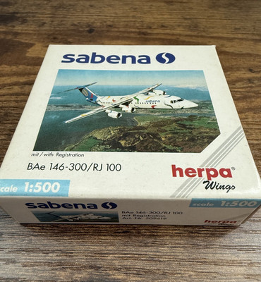 Herpa Wings 1:500 Sabena BAe 146 300/RJ100 OO DWD Limited Edition