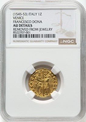 GOLD Italy Venice 1545-1553, Francesco Dona 1Z Zecchino Ducat