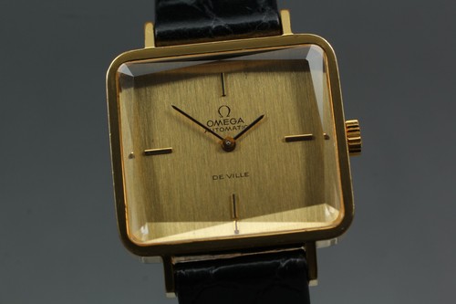 Vintage " près de : Mint " OMEGA Ville 661 Carré Or Automatique Femmes Montre - Photo 2 sur 11