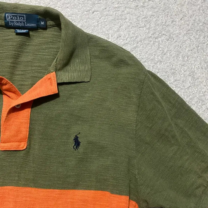 Polo Ralph Lauren Multi Stripe Khaki Short Sleeve Polo Shirt M thumbnail 5