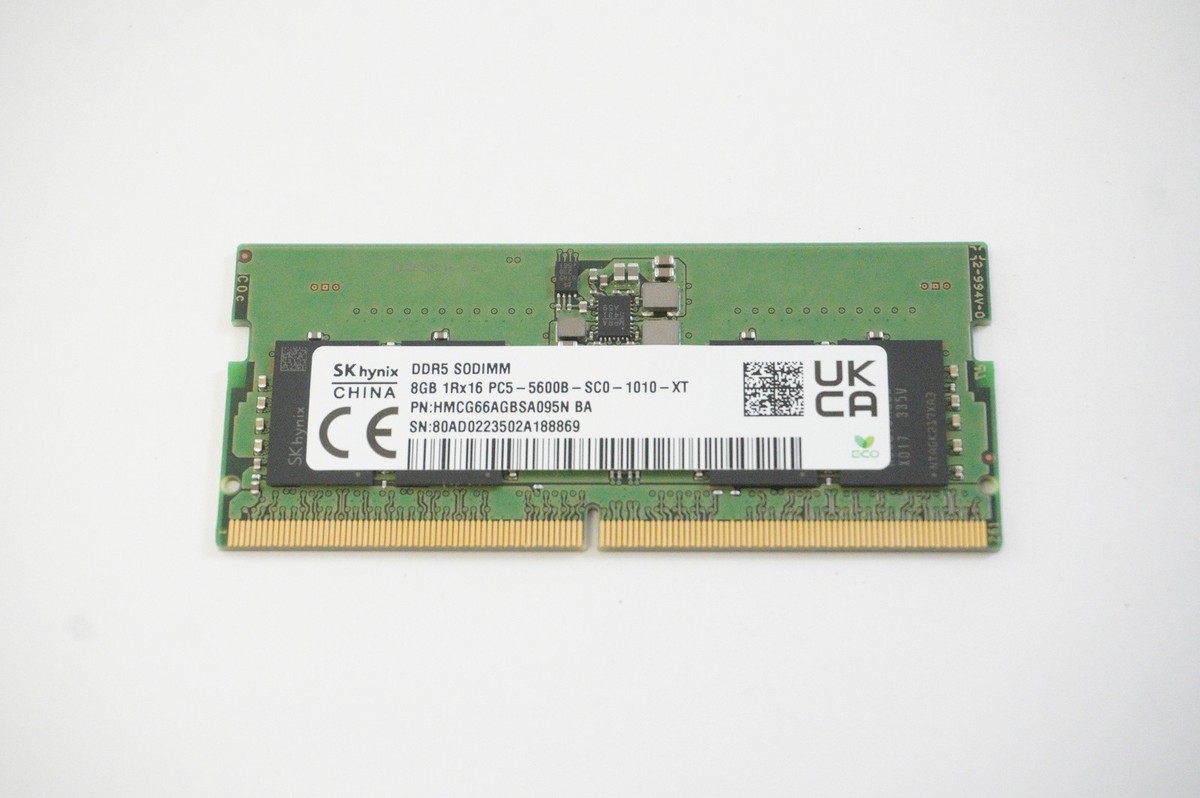 HMCG66AGBSA095N Hynix 8GB 1Rx16 PC5-5600B DDR5 5600Mhz SO-DIMM