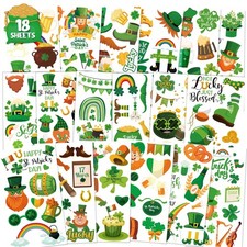 182 PCS St Patricks Day Temporary Tattoos, St. Patricks Day Accessories for I...
