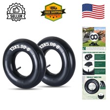 2-Pack 13x5.00-6 Heavy Duty Inner Tubes with TR-13 Valve - Puncture Protection