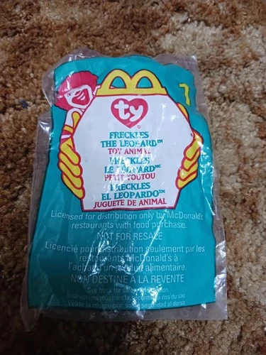 Vintage 1999 McDonald's Teenie Beanie Baby Freckles The Leopard Sealed