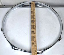 14" Snare Hoop Metal Chrome Finish Bottom Side Heavy Duty Hardware 8 Lug