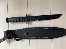 KA-BAR Tanto Fixed Blade Knife, 8", Black - 1245