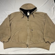 Vintage Carhartt Active Jacket Mens 3XL J25 SDL Sandstone Saddle Tan Thermal Y2K