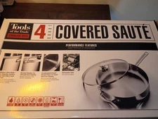 tools of the trade stainless steel 4 qt covered saute