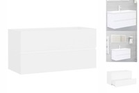 Waschbeckenunterschrank Waschtischschrank Unterschrank Weiß 90X38,5X45 Cm Spanpl