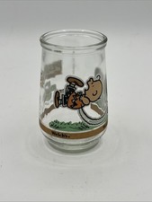 Vintage Welchs Jelly Jar Peanuts Charlie Brown Lucy Football It's Kick Off Time 