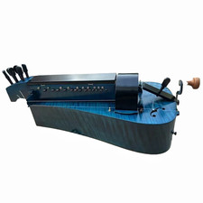 Pretty Blue 6 strings 24 keys Hurdy Gurdy, Good Sound, Maple wood,Free hard case