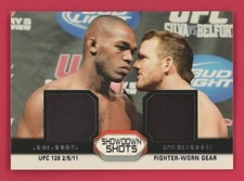 2011 Topps UFC Moment of Truth Jon Jones Ryan Bader Showdown Shots Relics Patch
