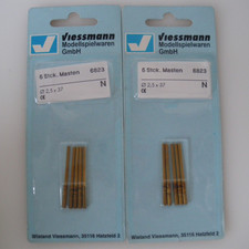 Viessmann Set Masten Messing 6823 N Modellbau ovp