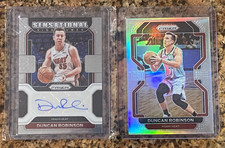 2 card lot 2021 2022 Duncan Robinson signed rookie card auto