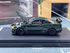MotorHelix 1:64 Nissan Skyline GT-R R34 Nismo CRS Dark Green Limited 1 of 699