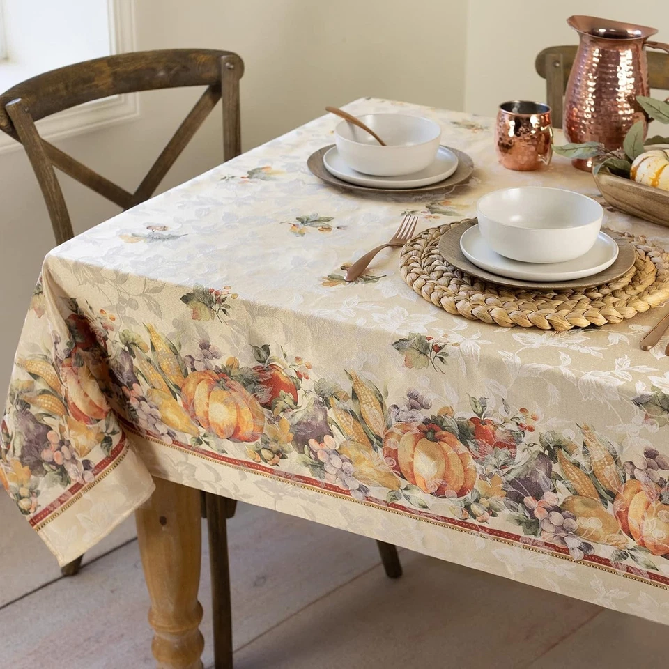 Thanksgiving Tablecloth, Jubilee Print, 60x140" Rectangular - Image 4 of 4