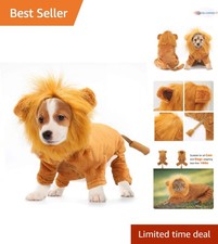 Realistic Lion Costume for Dogs - Warm and Adorable for Halloween Celebrations