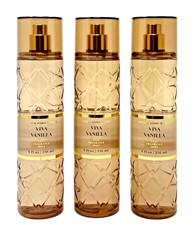 NEW 3 BATH BODY VIVA VANILLA SPRAY WOMEN BODY MIST FRAGRANCE SPRAY 8 FL OZ