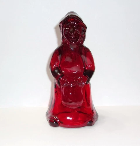 Fenton Glass Ruby Red Halloween Witch Figurine by Mosser Glass