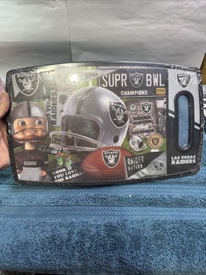 Las Vegas Raiders Large Cutting Board 14.5  X 9  NFL Superbowl Tailgating