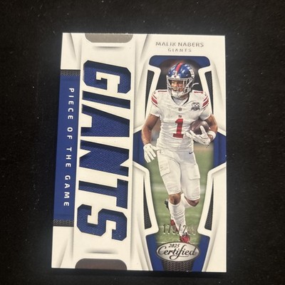 2025 Panini Certified Malik Nabers #179/299 Piece Of The game