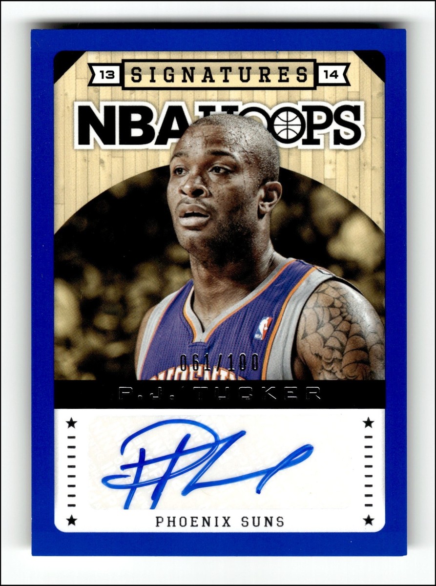 nba phoenix suns pj tucker サイン　ユニフォーム 2013-14 Hoops Autographs Blue #86 P.J. Tucker #'d 61/100 | eBay