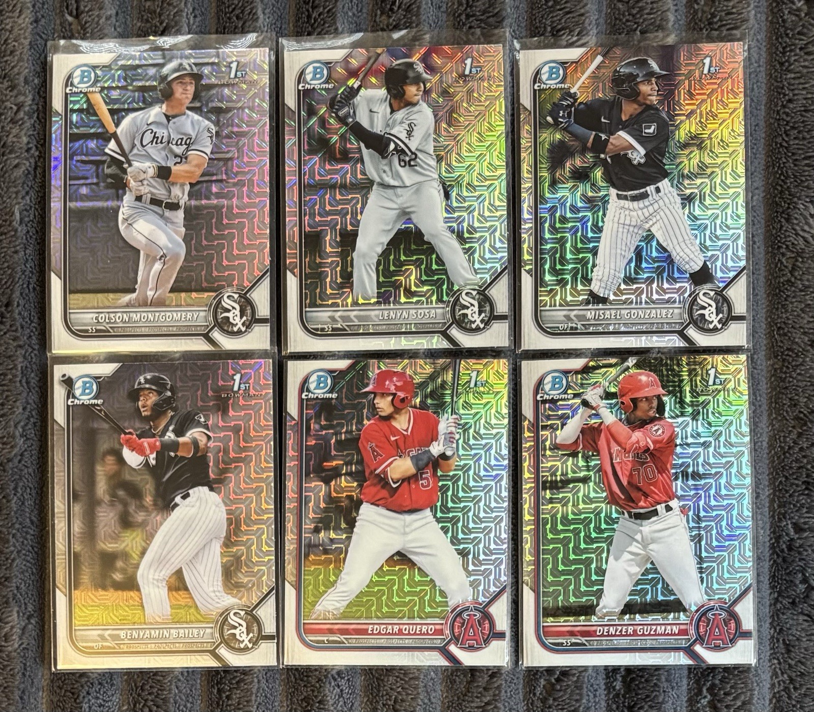 2022 Bowman Chrome - 1st Bowman Mojo Refractor Lot - 6 Cards! Montgomery + More!