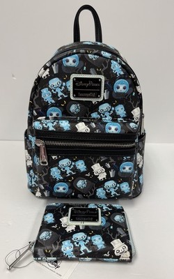 NWT Loungefly Disney Parks Haunted Mansion Chibi Style Mini Backpack & Wallet