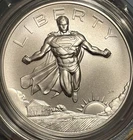 U.S. Mint Special Matte Finish Superman Comic Art One Ounce Silver Medal