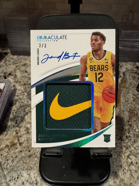 2021 Panini Immaculate Collegiate /3 Jared Butler RPA Rookie Patch Auto RC