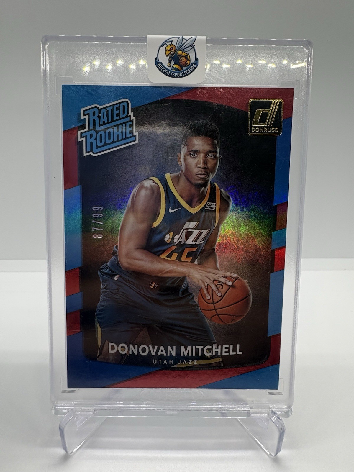 2017-18 Panini Donruss Optic - Rated Rookie Donovan Mitchell #188 Red Prizm /99