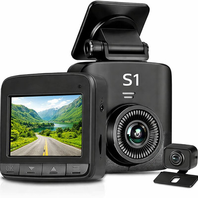 Dashcam Vorne Hinten 2.7K DualKamera Parkmodus G-Sensor Autokamera inkl. 32GB S1