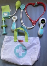 Fisher-Price Medical Doctor Nurse Kit Bag, BP Cuff, Thermometer, stethoscope Etc