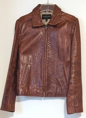 GOLDEN BEAR VTG SAN FRANCISCO Cognac LEATHER JACKET Wmns sz GOLDEN BEAR VTG SAN FRANCISCO Cognac LEATHER JACKET Wmns sz