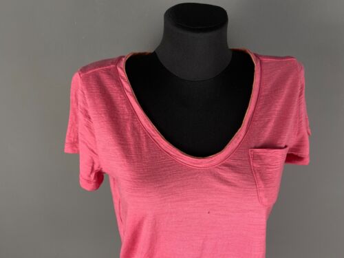 Icebreaker Womens T-Shirt Short Sleeve Merino Wool Pink Size S - Picture 2 of 12