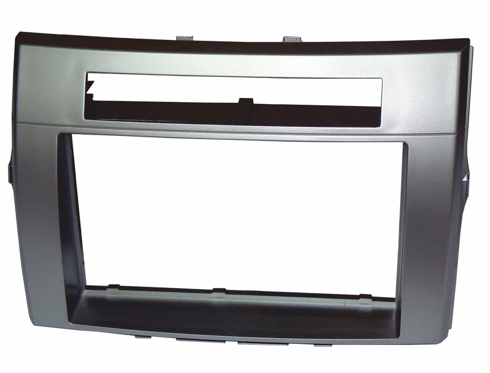 Mascarilla Radio 2 Din Corolla Verso 2004 A 2007 Marco + Cableado ISO. PLATA. - Imagen 3 de 4