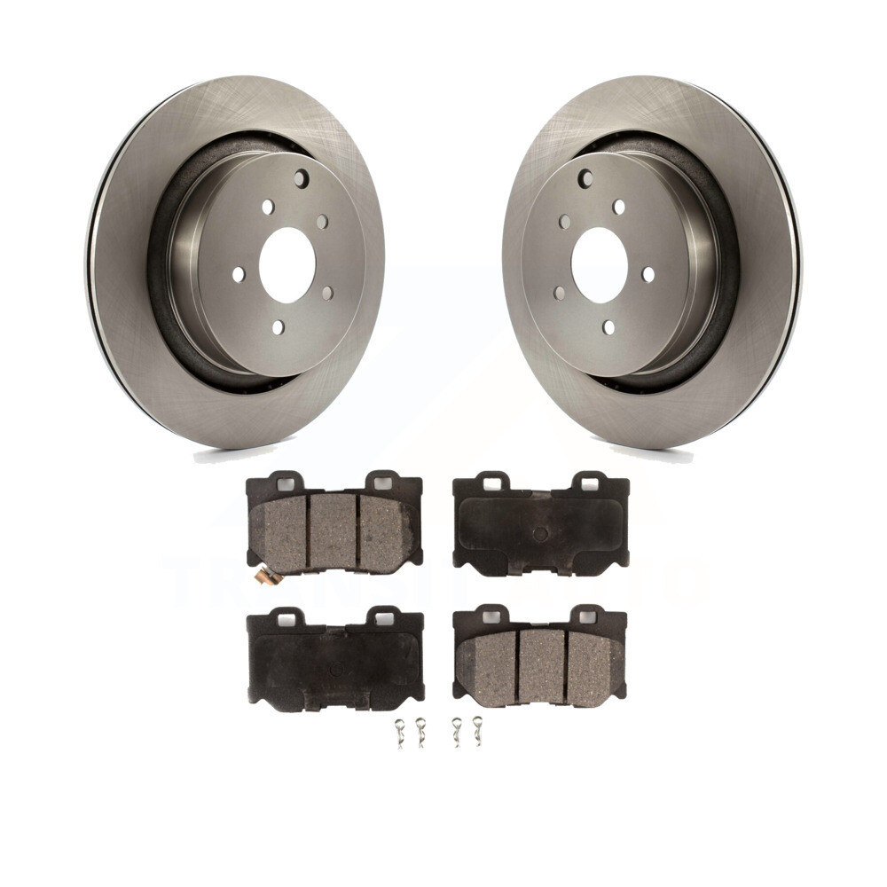 Rear Brake Rotors & SemiMetallic Pad Kit For INFINITI Q50 M37 Q60 Q70