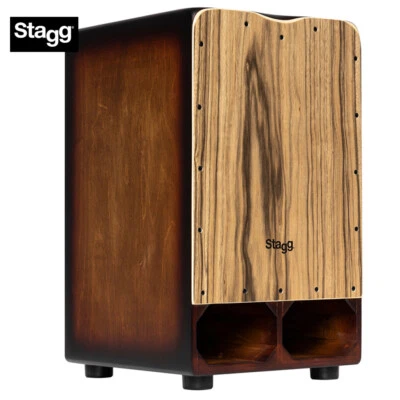 Stagg Cannon Cajon Ebony Finish with Extra Bass Punch CAJ-CANNON-EB - Image 1 of 4