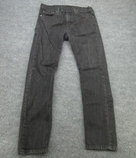 Levis 510 Jeans Mens 31x32 Black Slim Straight Mid Rise Denim FITS 31x30 
