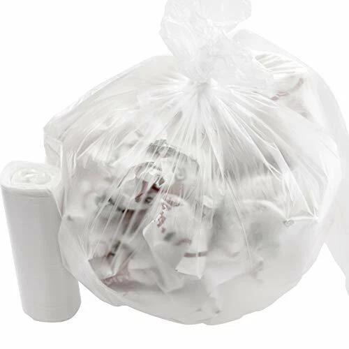 4 Gallon Small Clear Trash Bags, Tear Resistant Bulk Rolls by Mop